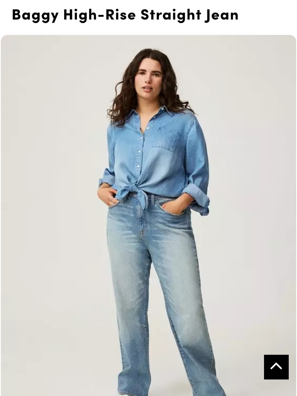 torrid Light Blue High-Rise Baggy Straight Jeans